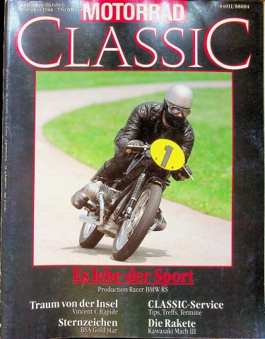 Deckblatt Motorrad Classic (03/1988)